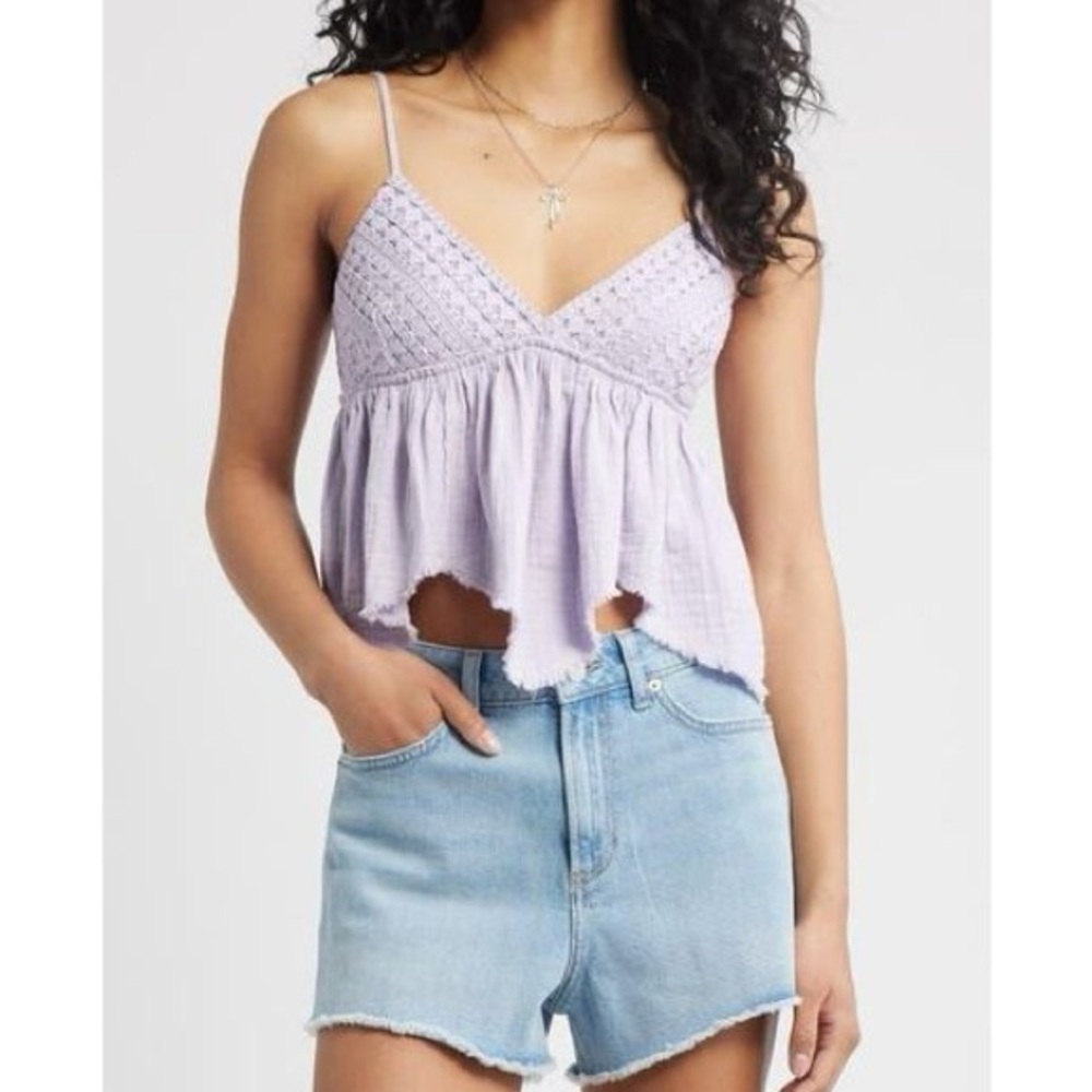Nordstrom Lavender Camisole with Lace Detail